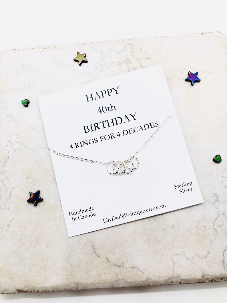 Happy 50th Birthday Gifts for Best Friend 5 Rings 5 Decades Etsy Canada