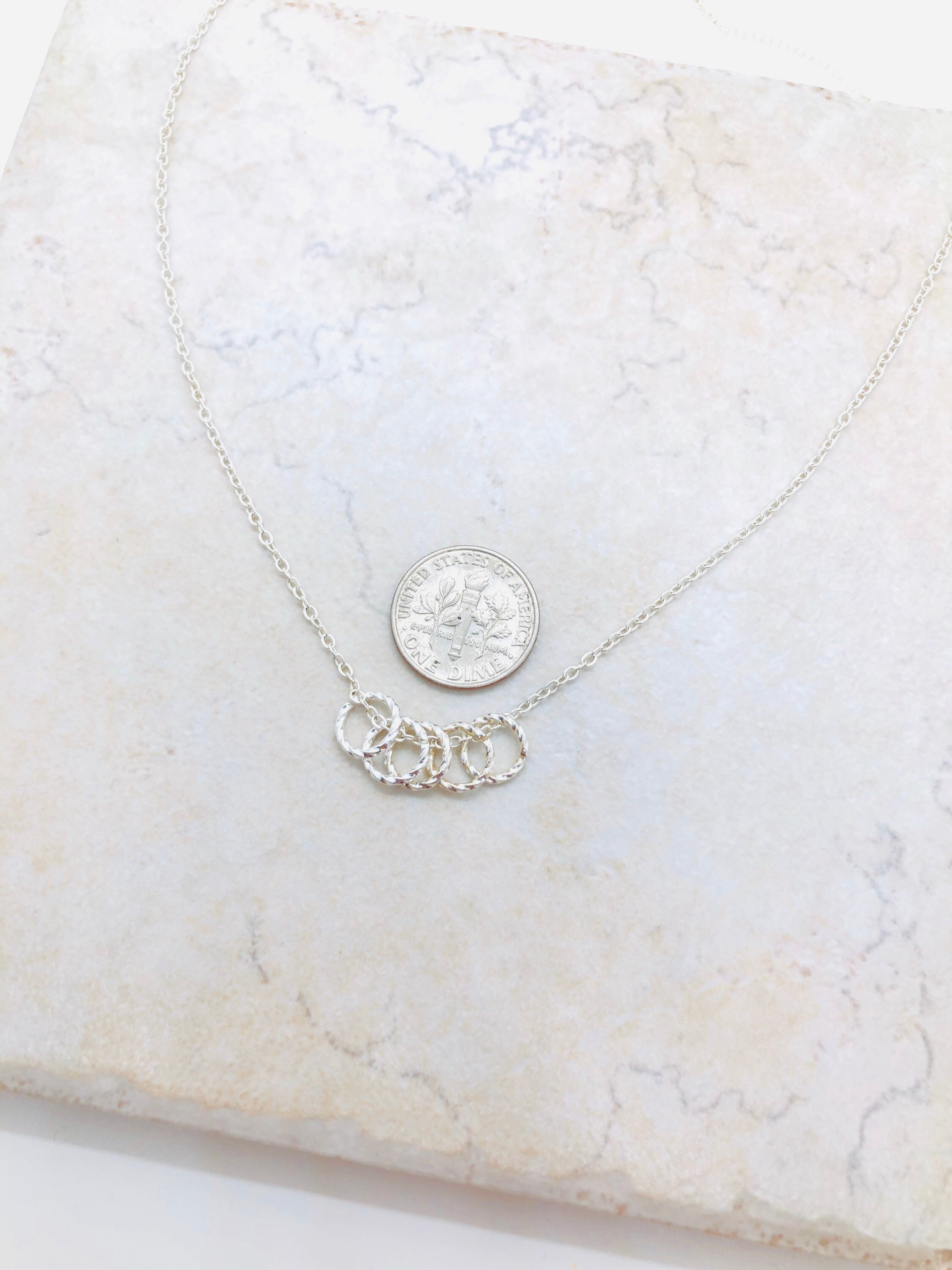 Collana con anello in argento sterling per il 50° compleanno: regalo di compleanno importante - Italia