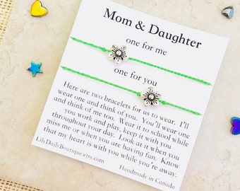 MOM AND DAUGHTER Bracelets First Day of Kindergarten Back to | Etsy Canada