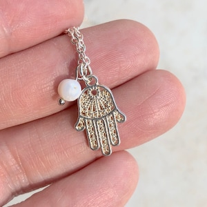Hamsa Necklace, Protection Necklace, Meaningful Necklaces For Women, Kaballah Jewelry, Mindfulness Gift, Minimalist Necklace For Best Friend