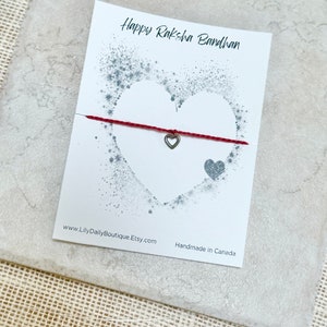 Handgemachtes Rakhi Armband für Bruder, benutzerdefinierte Rakhi für Schwester, Raksha Bandhan Karte, Rakhi Karte, glücklicher Raksha Bandhan Wunsch, erste Rakhi Geschenke