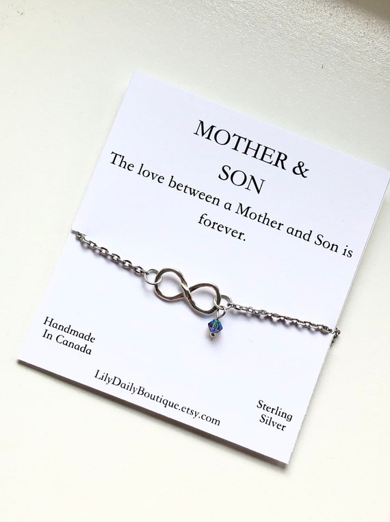 mother and son infinity necklace