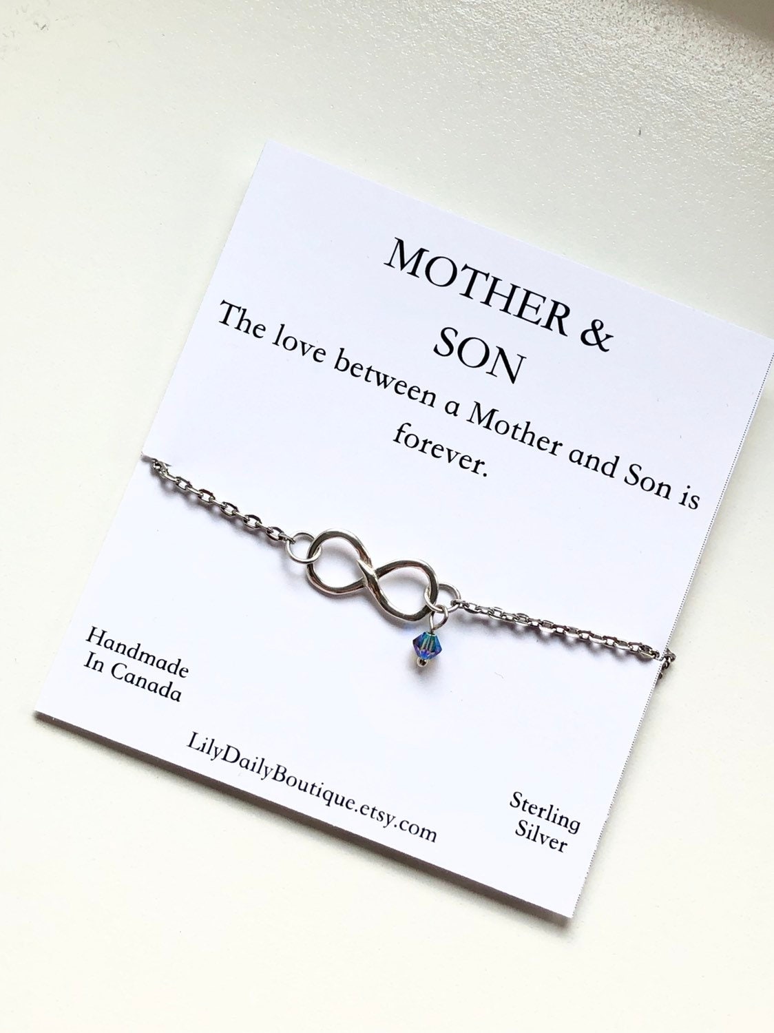 Mother and son infinity necklace deals