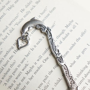 Personalisierte Delphin Lesezeichen, Swarovski Kristall, Geschenk für Buchliebhaber