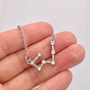 Zodiac jewelry Sterling silver Taurus necklace for women, Taurus constellation necklace, mom birthday gift, Mothers Day Gift from daughter