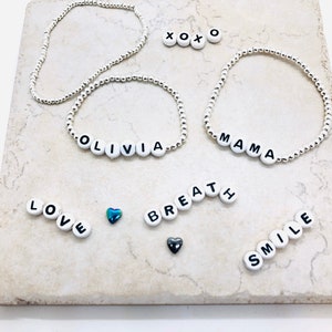 pulsera de mantra personalizada pulsera personalizada para niñas, afirmaciones positivas para niños, pulsera madre hija, regalos de regreso a la escuela, lo mejor