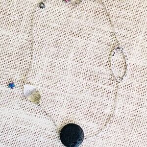 collar de piedra de lava, collar de puesta a tierra, regalo de mamá crujiente, regalo de cumpleaños de mamá, joyería metafísica, regalo del día de la madre de la hija, nueva era imagen 7