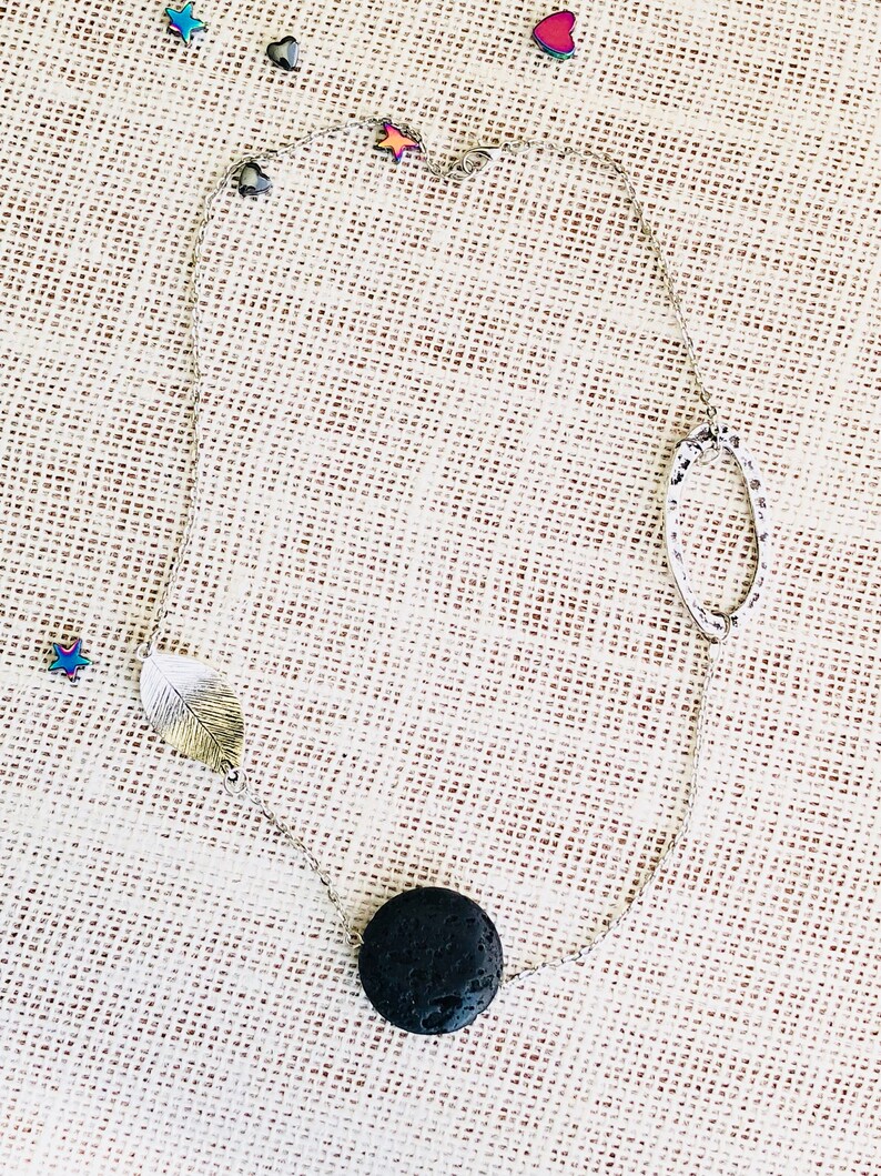 collar de piedra de lava, collar de puesta a tierra, regalo de mamá crujiente, regalo de cumpleaños de mamá, joyería metafísica, regalo del día de la madre de la hija, nueva era imagen 7