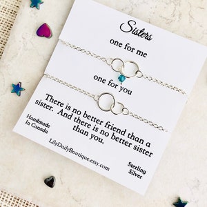 SISTER Bracelets For 2, matching Best Friend Bracelets, Big Sister Gift, Sister By Choice, Big Little Sorority Gifts, Sister Birthday Gift