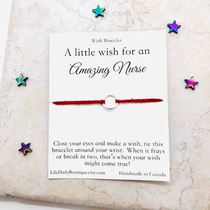 Waarderingscadeau Voor gezondheidswerkers, dank u verpleegkundige geschenk, dank u voor alles wat u doet, dank u wens armband voor verpleegkundige, Verpleegkundige dank u