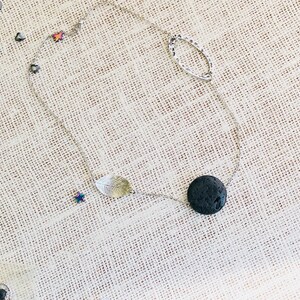 collar de piedra de lava, collar de puesta a tierra, regalo de mamá crujiente, regalo de cumpleaños de mamá, joyería metafísica, regalo del día de la madre de la hija, nueva era imagen 6