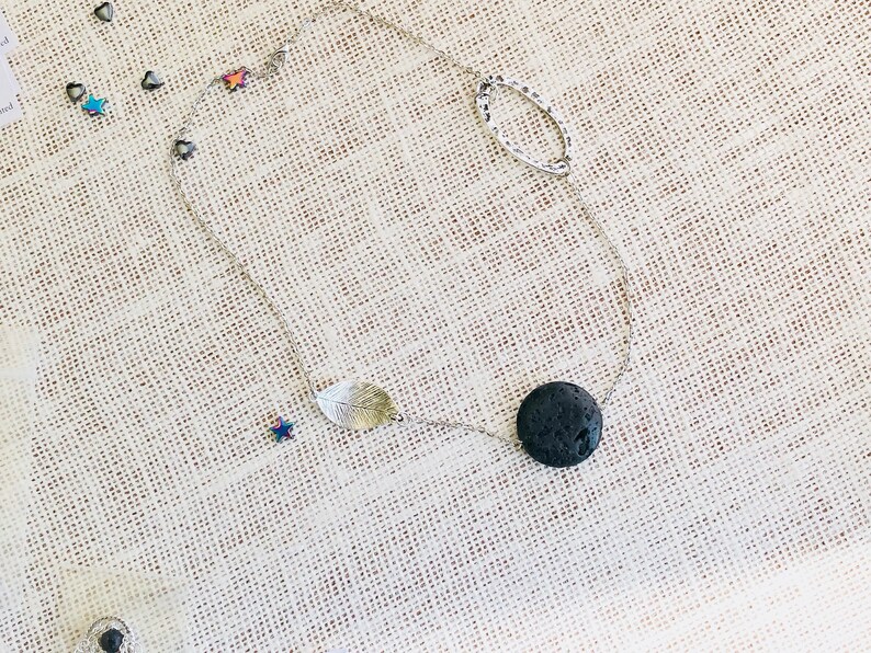 collar de piedra de lava, collar de puesta a tierra, regalo de mamá crujiente, regalo de cumpleaños de mamá, joyería metafísica, regalo del día de la madre de la hija, nueva era imagen 6