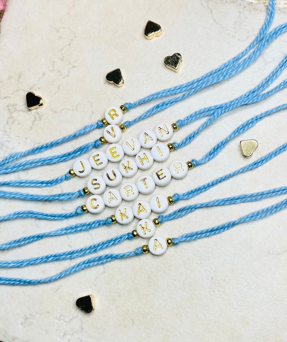 Personalised shop rakhi bracelet