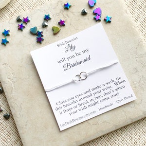 Personalisierte Brautjungfer Vorschlag Karte Wunsch Armband Brautjungfer Vorschlag Schmuck Brautjungfer Geschenke Schmuck Brautjungfer Vorschlag Box Braut Stamm