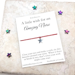Appreciation Gift For healthcare workers, thank you nurse gift, thank you for all you do, thank you wish bracelet for nurse, Nurse thank you