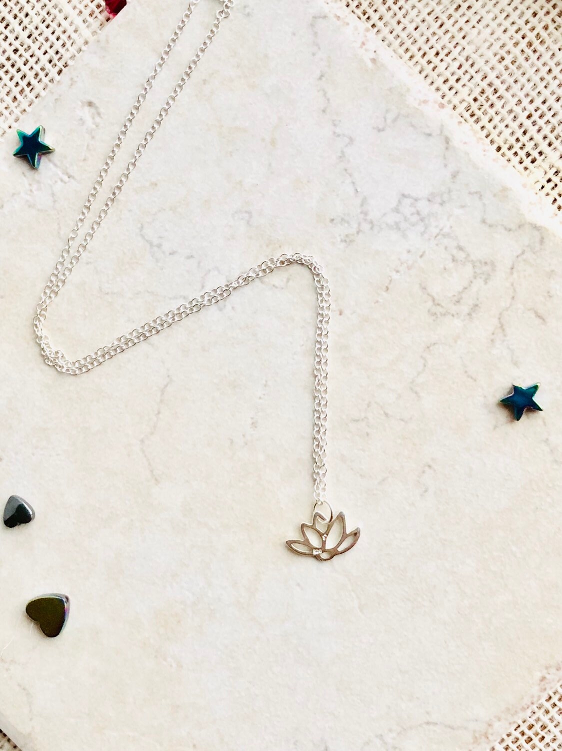 Lotus Collana in argento Sterling con ciondolo a forma di Birthstone, regalo per donne e ragazze