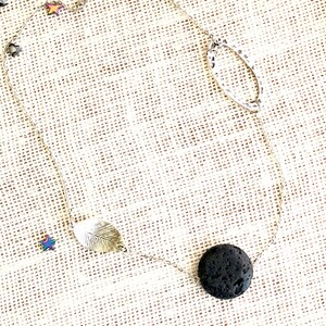 collar de piedra de lava, collar de puesta a tierra, regalo de mamá crujiente, regalo de cumpleaños de mamá, joyería metafísica, regalo del día de la madre de la hija, nueva era imagen 4