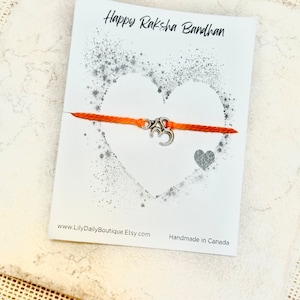 Carte Raksha Bandhan, Rakhi personnalisé pour frère, bracelet Rakhi, carte Rakhi, Rakhi pour enfants, cadeau pour frère et soeur, ficelle rouge