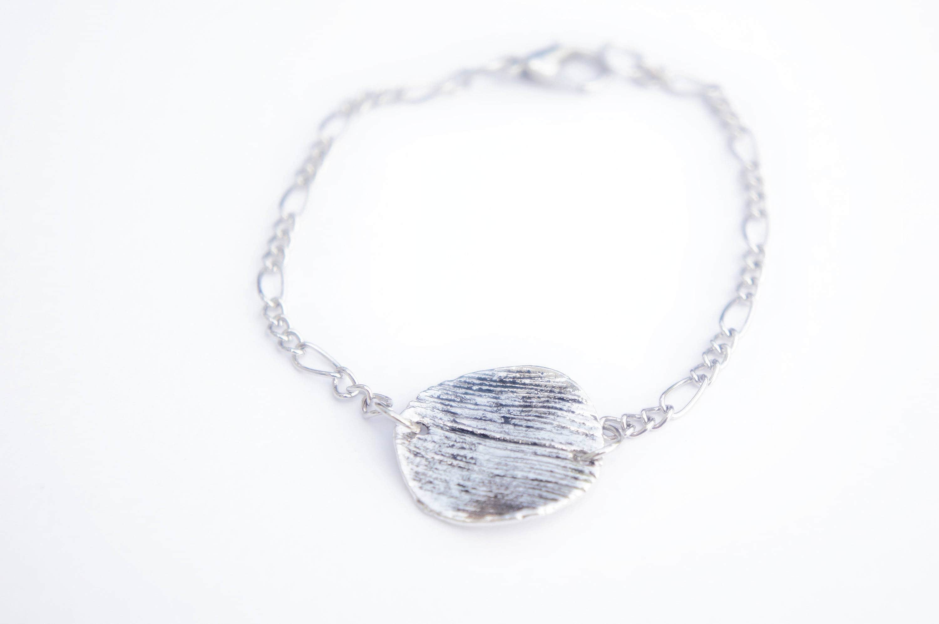 Minimalist Bracelet Sterling Silver Disc Bracelets for Women Etsy