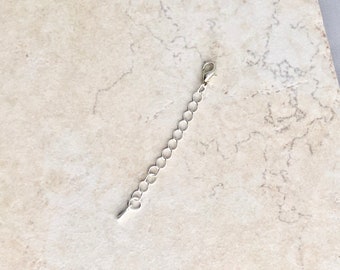 Silverarmbandsförlängare, Silverhalsbandsförlängare, Silverhalsbandsförlängare, Silverförlängare, Silverförlängningskedja, Minimalistiska smycken