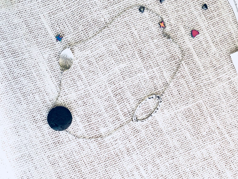 collar de piedra de lava, collar de puesta a tierra, regalo de mamá crujiente, regalo de cumpleaños de mamá, joyería metafísica, regalo del día de la madre de la hija, nueva era imagen 8