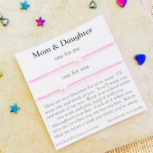 First Day Of School Bracelet, matching Mommy and Me Bracelet, Mom and Daughter Bracelets, separation anxiety bracelet, kindergarten gift