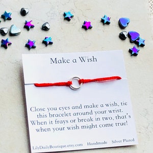MINI CIRCLE BRACELET, Make A Wish Bracelet, Good Luck Bracelet, Everyday Bracelet, Friendship Bracelet, Sweet 16 Favors, Giveaway Gifts, Men