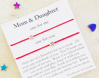 Separation Anxiety Bracelet First Day Of School Bracelet, matching Mom and Daughter Bracelets, Mommy and Me Bracelet, daughter birthday gift