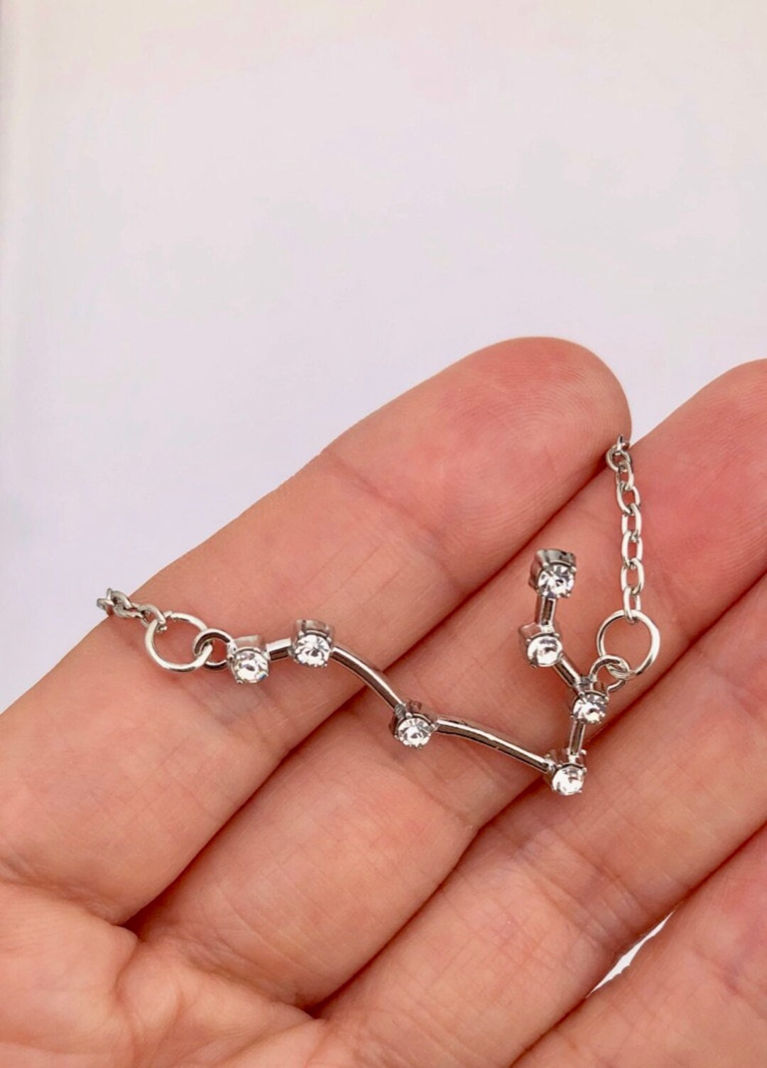Sterling Silver Zodiac Necklace Astrology Gifts Gemini Necklace, Silver