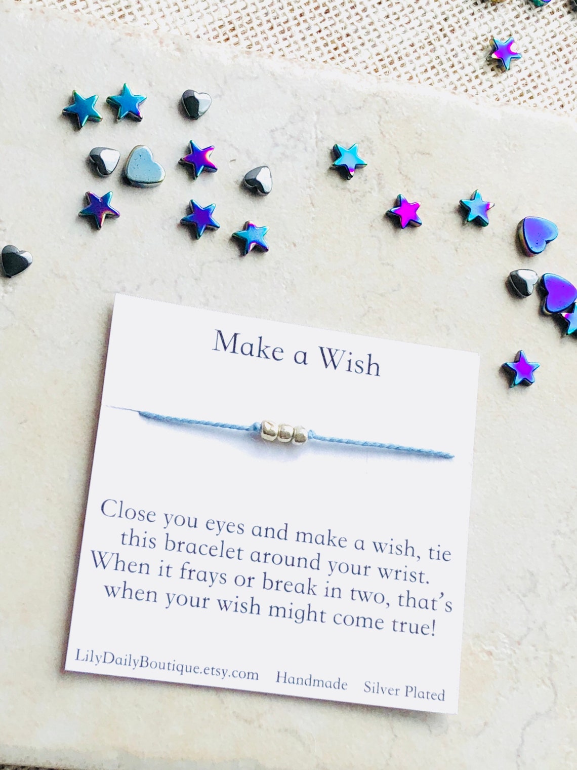 Wish Bracelet Karma Bracelet Make A Wish String Bracelet Etsy