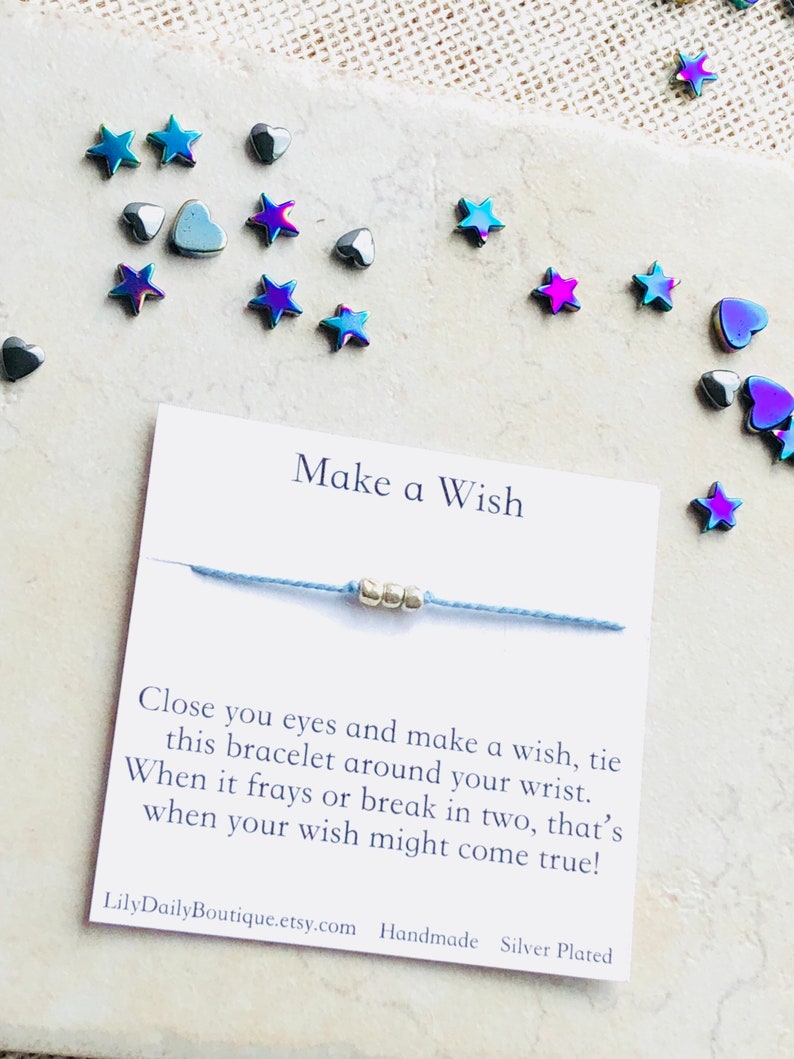 Wish Bracelet Karma Bracelet Make A Wish String Bracelet Etsy