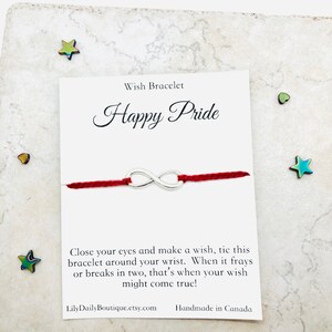 Happy Pride Karten, Pride Wunsch Armband, Lgbtq Pride Party Favors, lesbisches Pride Armband, Peace Love Pride, Gay Pride Armband, Bestseller