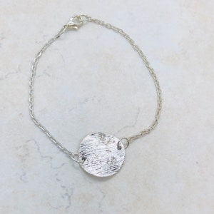 minimalist bracelet Sterling silver disc bracelets for women, Anklet for women, Silver coin bracelet, Best friend birthday gifts for her