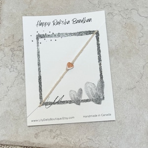 hedendaagse rakhi voor zus, handgemaakte rakhi voor kinderen, Raksha Bandhan-armband, eenvoudig rakhi-cadeau voor zus, Raksha Bandhan-kaarten