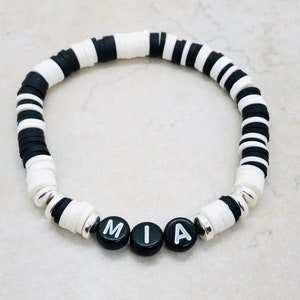 pulsera de nombre de cuentas pulsera de cuentas de carta de amistad personalizada, pulsera de letra personalizada, best sellers, pulsera de mantra, estiramiento de pila, mamá