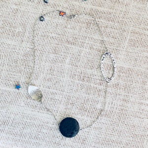 collar de piedra de lava, collar de puesta a tierra, regalo de mamá crujiente, regalo de cumpleaños de mamá, joyería metafísica, regalo del día de la madre de la hija, nueva era imagen 3
