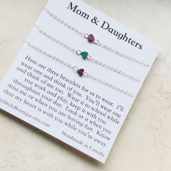 Mother Daughter Bracelets Set for 3 Mothers Day Gifts for Mom Daughter  Jewelry