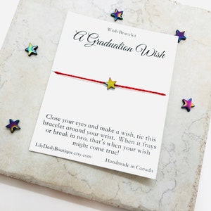 Star wish bracelet, graduation gifts for students from teacher, unisex graduation party Favor, high school graduation gifts 2024, college