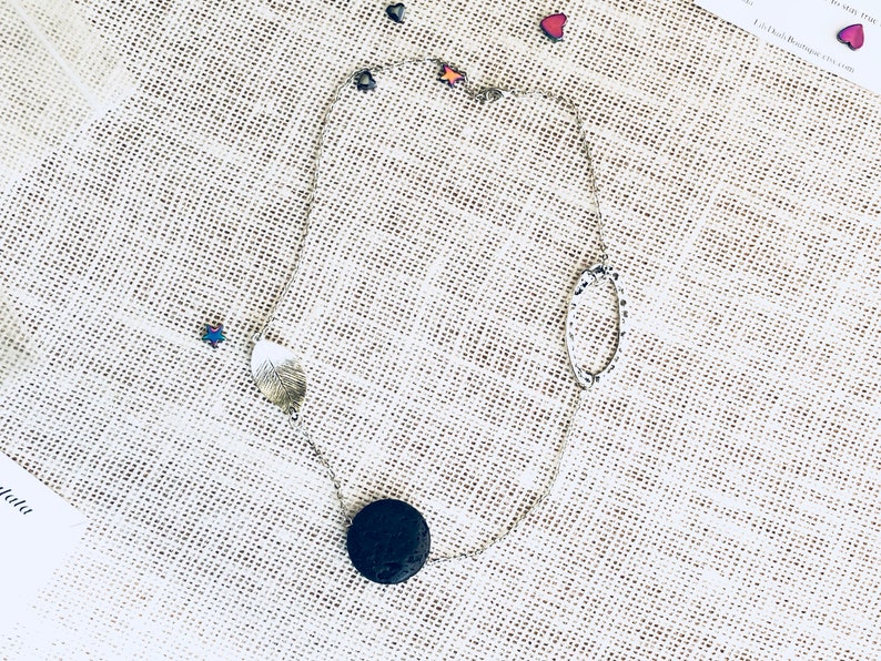 collar de piedra de lava, collar de puesta a tierra, regalo de mamá crujiente, regalo de cumpleaños de mamá, joyería metafísica, regalo del día de la madre de la hija, nueva era imagen 9
