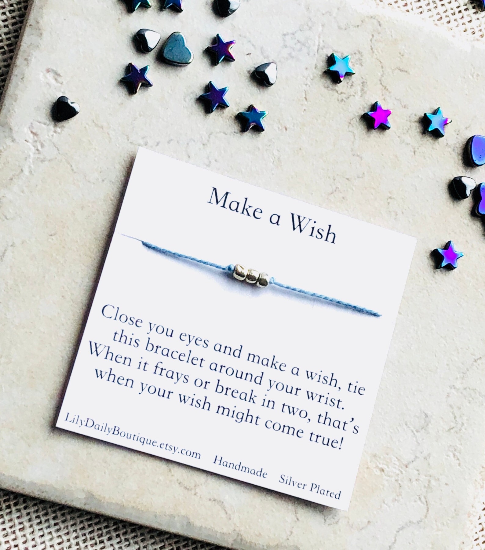 Wish Bracelet Karma Bracelet Make A Wish String Bracelet Etsy