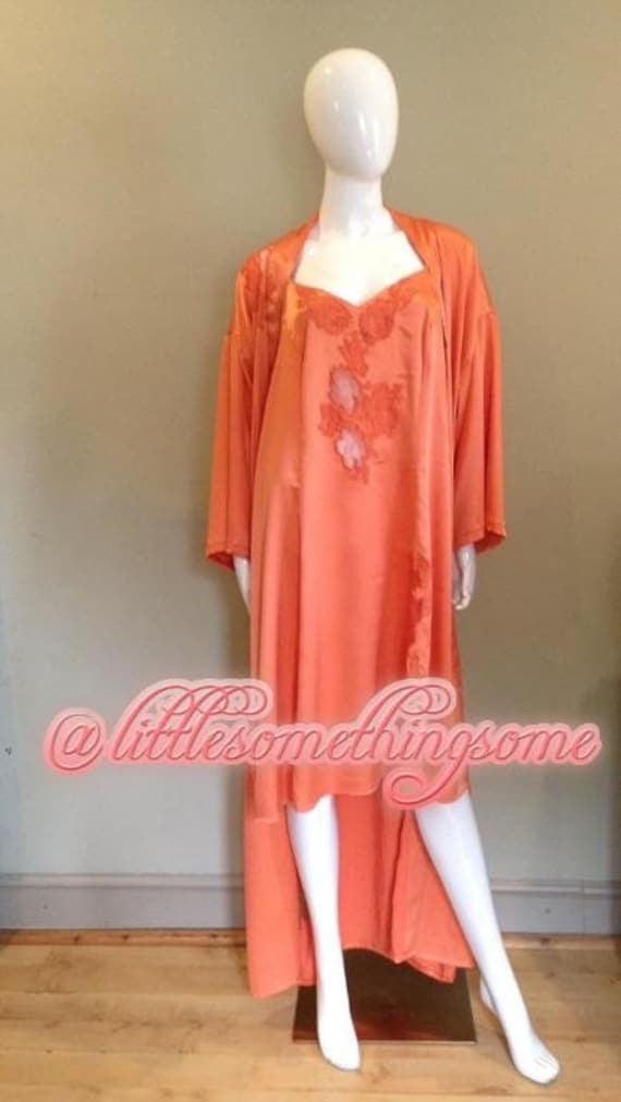 silk nightie and dressing gown