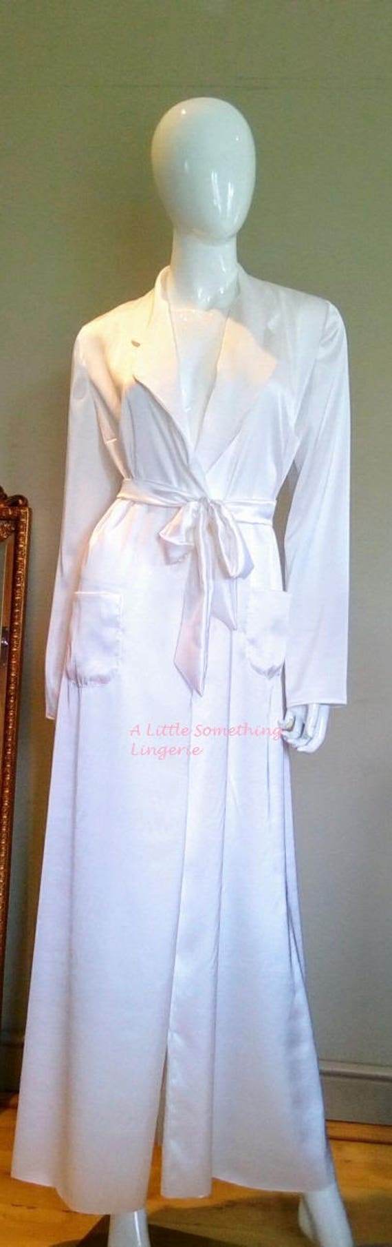 white satin robe uk