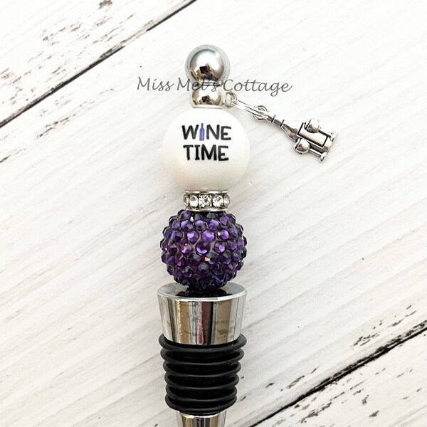 Beaded Wine Stopper Etsy