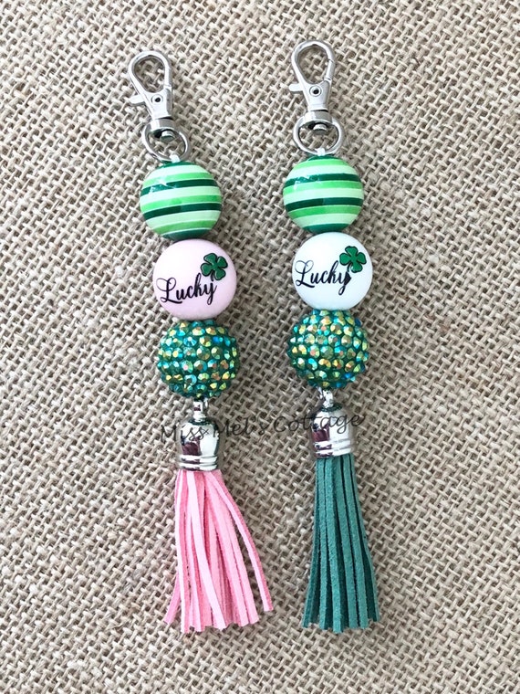St Patricks day planner or purse tassel dangle