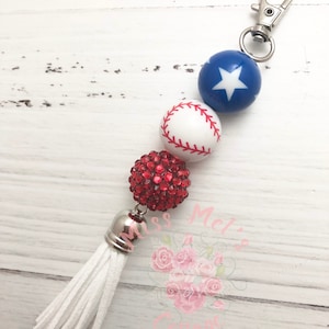 Llavero de béisbol/dije/con cuentas/monedero/bolso/cremallera/taza/dije/agenda/llavero/cuentas gruesas/día de la madre/entrenador/amigo/mamá/cumpleaños/San Valentín/regalo