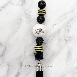 Bee charm, beaded, zipper, phone, cup, planner, bag, teacher, friend, mom, sister, boss, birthday, kindness, Valentine, mothers day, gift