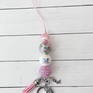 Mermaid Lanyard/Necklace/Let’s Be Mermaids/Beaded/Adjustable/Badge holder/breakaway/Teacher/friend/birthday/gift/read description