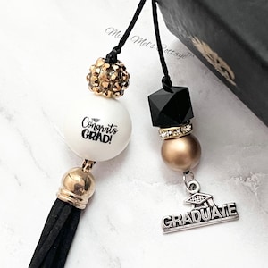 Graduate Beaded Bookmark, Book Charm, Book, Book bling, chunky beads, Grad, 2023, Graduation, gift