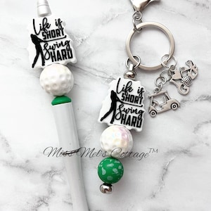 Golfspieler Schlüsselanhänger/Perlenanhänger/Perlenanhänger/Golf/Golf/Ball/Verein/Wagen/Golfplatz/Golf/Golfer/Tasche/Charme/Freund/Mama/Boss/Oma/Geburtstag/Geschenk