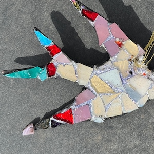 Mosaik Vogel Sun Catcher: Glasmalerei Gartendekoration